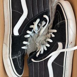 Vans Black and White Sk8-Hi Sneakers